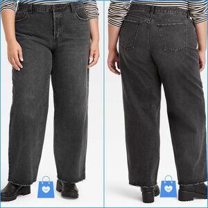 Size 30 - Womens Mid-Rise 90s Baggy Jeans - Universal Thread - Black Wash